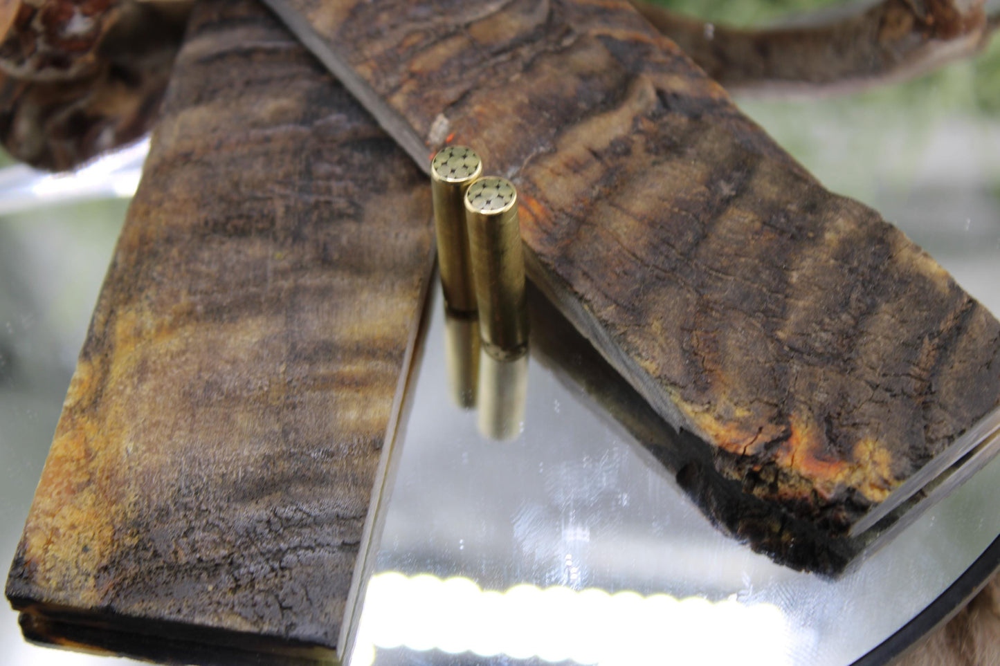 DIY Knife Making Kit19: Harpoon Hunter Blade, Ram Horn Scales, Mosaic Pins, Sheath