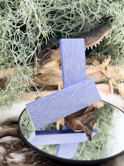 Blue White G10 Knife Scales – Layered Composite Handle Material Slabs