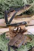 San Mai Japanese Knife Making Kit24: Ram Horn Scales, Brass Pins, 420HC Blade