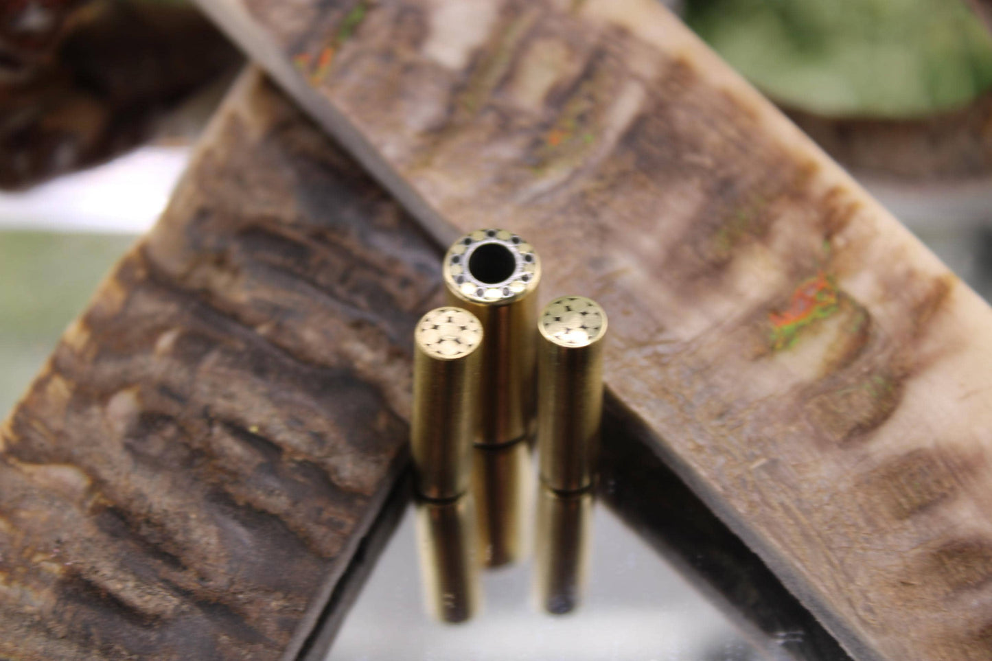 DIY Clip Point Hunter Knife Kit5: Natural Ram Horn Scales, Mosaic Pins, Sheath