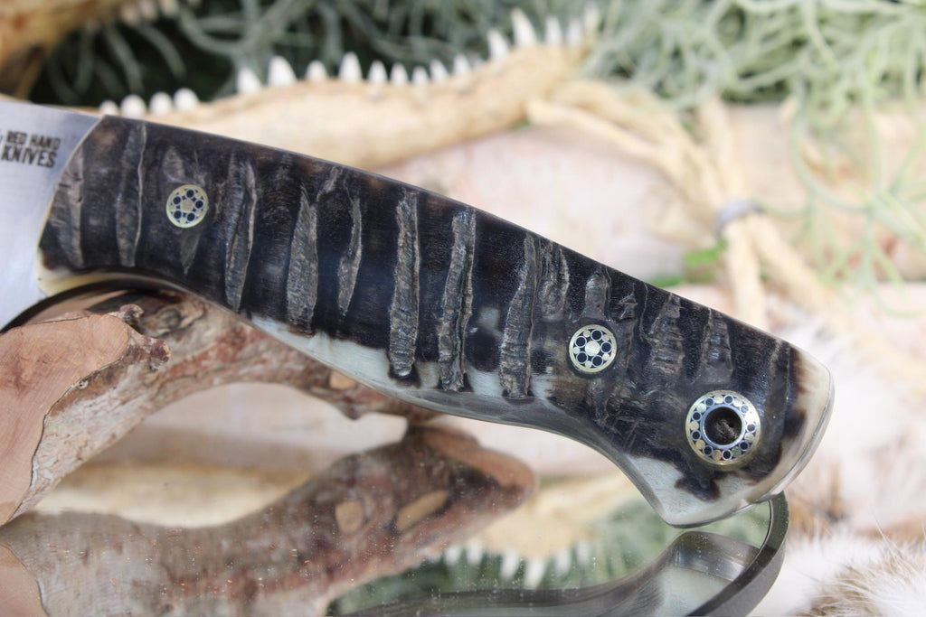 Trailing Point with Black Ram Horn, Mosaic Pins & Lanyard