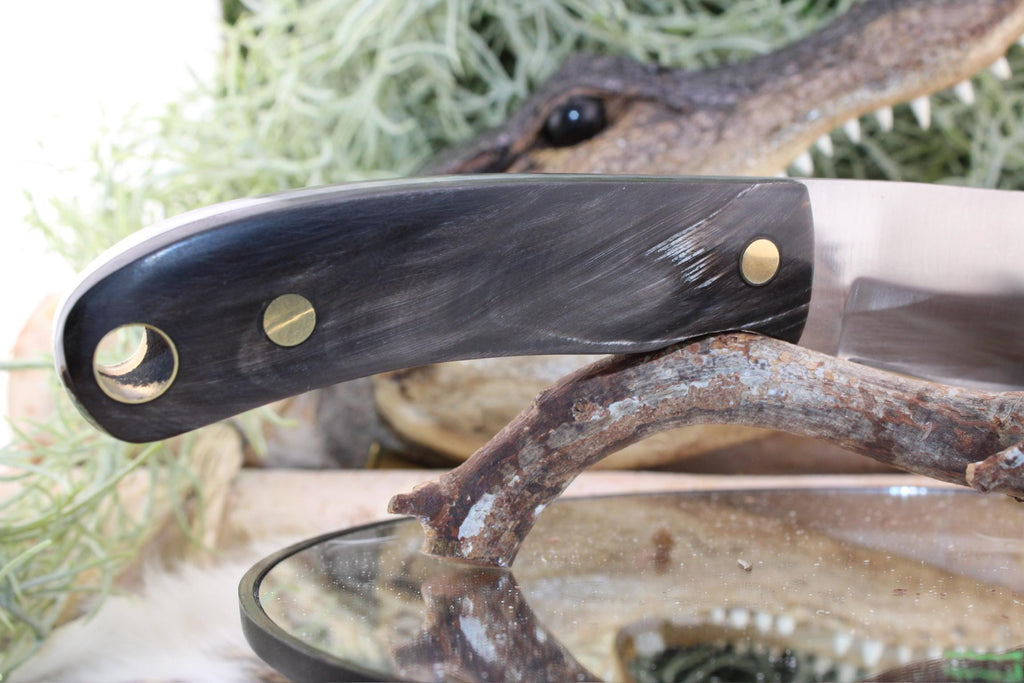 Nesmuk with Black & White Buffalo Horn, Hollow Lanyard