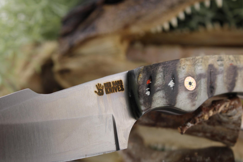 Harpoon Hunter with Natural Ram Horn & Mosaic Pins