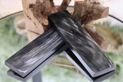 DIY Lock Back Folder Knife Kit28: Japanese 420HC Blade, Buffalo Horn, Brass Pins