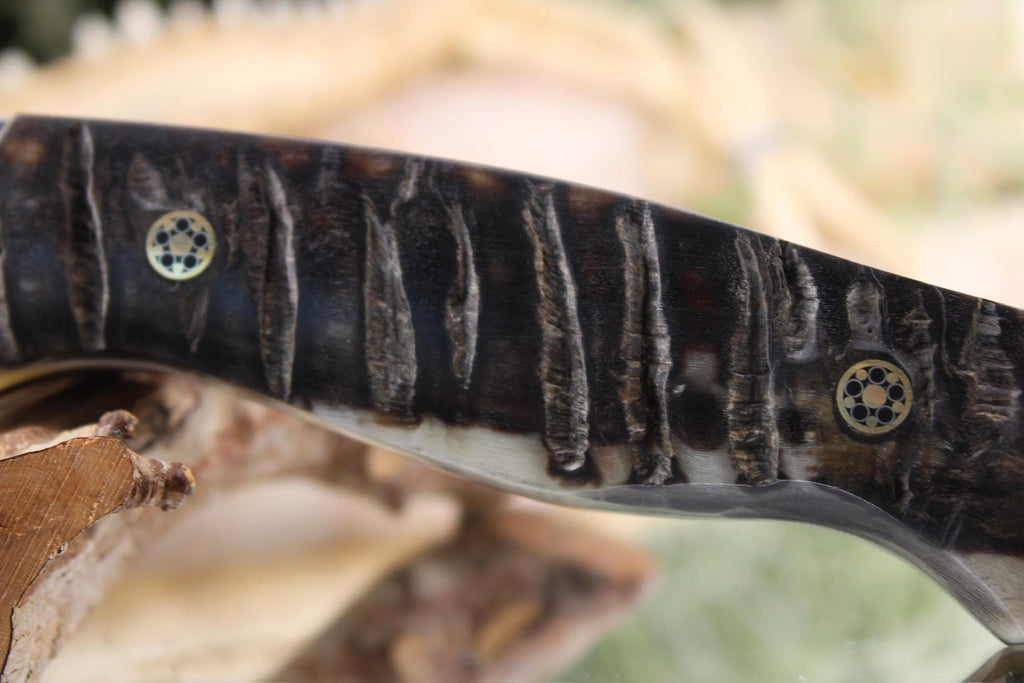 Trailing Point with Black Ram Horn, Mosaic Pins & Lanyard